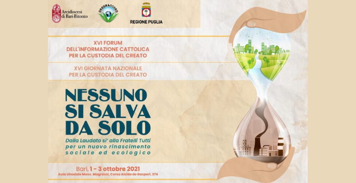 XVI Forum dell’informazione cattolica per la custodia del creato dall’1 al 3 ottobre a Bari