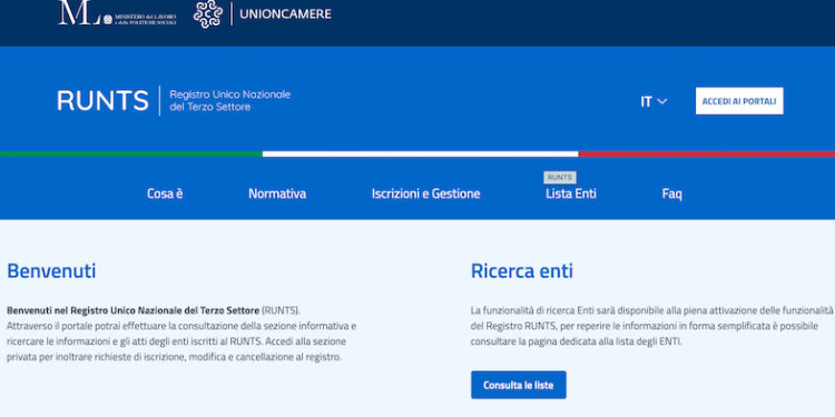 Registro Unico Nazionale del Terzo Settore, operativo dal 23 novembre 2021