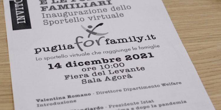 INAUGURATO LO SPORTELLO VIRTUALE “PUGLIA FOR FAMILY”. EMILIANO E BARONE: INFORMAZIONI, SOSTEGNO E ORIENTAMENTO