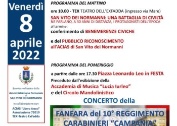 Trentennale dell’associazione antiracket Acias: domani Emiliano a San Vito dei Normanni (Br)